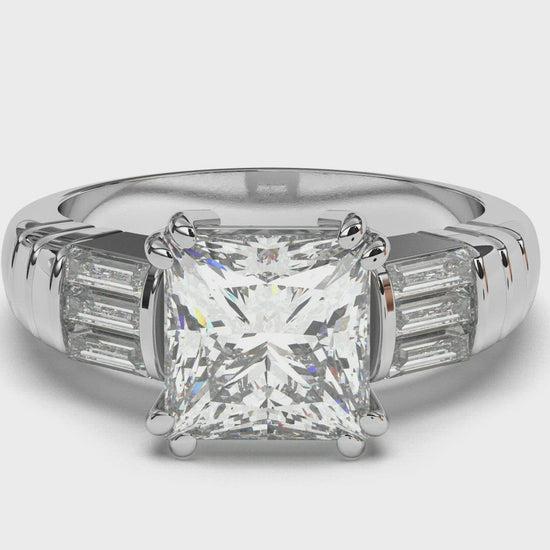 Big Diamond Ring 4.50 Ct. Diamond Three  Engagement Ring