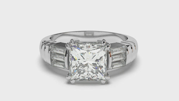 Big Diamond Ring 4.50 Ct. Diamond Three  Engagement Ring