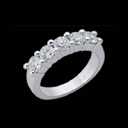 2 Carat Diamond Ring 5 Stone White Gold Ring Five