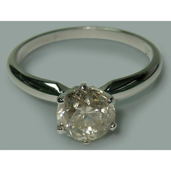 Solitaire Ring 1.50 Carat Round Diamond Solitaire Engagement Ring Jewelry