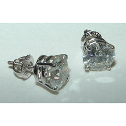 3.50 Carat Diamond Stud Earrings Solitaires New