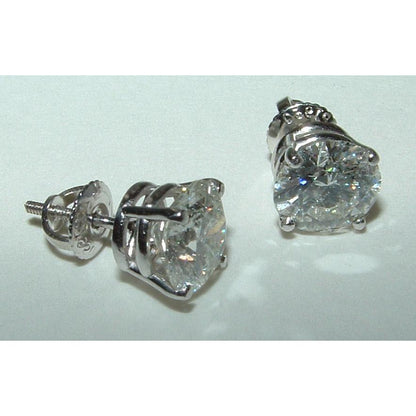 3.5 Carat Diamond Stud Earrings Solitaires New Stud Earrings