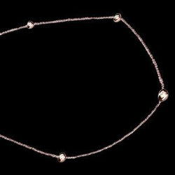 3.5 Carat Necklace Rose Gold Pendant Diamonds Yards