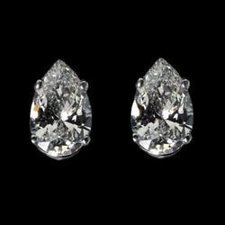 3.50 Carat Studs Diamond Earring Pear Cut