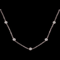 3.5 Carat Yards Diamonds Rose Gold Necklace Pink Gold Pendant