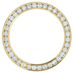 3.50 Carats Custom Diamond Bezel Rolex Date All Watch 14K Yellow Gold