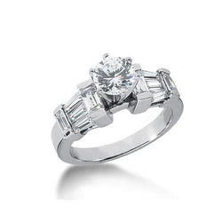 3.50 Carats Diamonds Engagement Ring White Gold New
