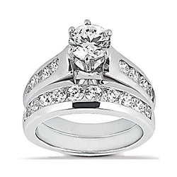 3.50 Carats Engagement Ring Set Sparkling Diamonds