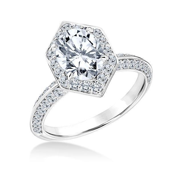 3.50 Carats Oval And Round Cut Diamonds Engagement Ring Gold White Engagement Ring