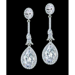 4 Ct. Diamond Hanging Chandelier Earrings Pair White Gold Earring Chandelier Earring