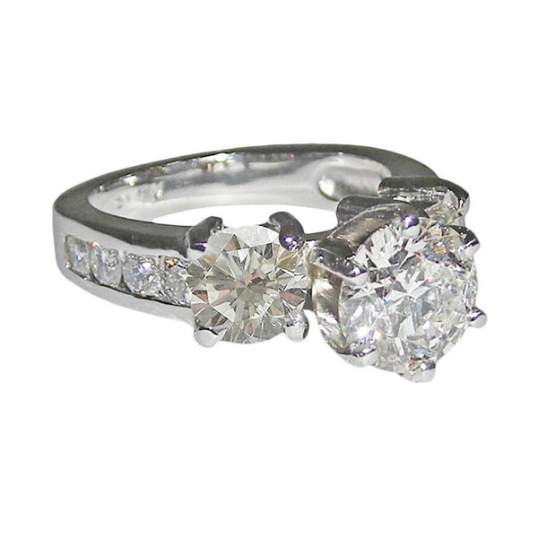 3.51 Carat Diamonds Fancy Ring Real Diamonds Engagement Band Three Stone Three Stone Ring