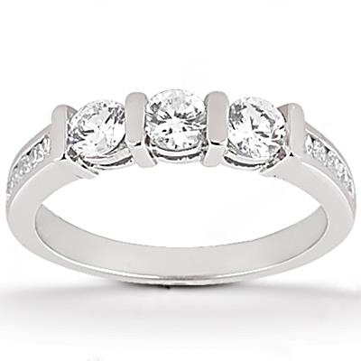 Engagement Ring Set Diamond Engagement Anniversary Set 2.45 Carats White Gold Ring