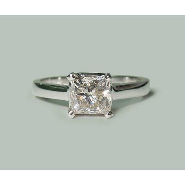Silver Color  White Gold Diamond Anniversary Ring 