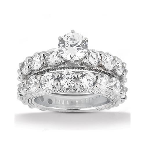 3.75 Carat F Vs1 Diamonds Engagement Ring Diamond Set Engagement Ring Set
