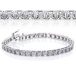 Real  2 Carats Round Diamonds Ladies Tennis Bracelet