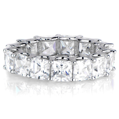 3.75 Ct Princess Cut Diamonds Wedding Eternity Band White Gold Eternity Band