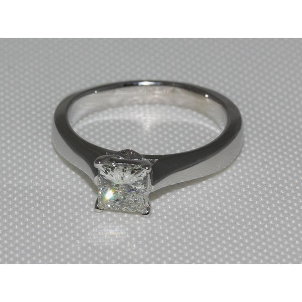 Princess Cut Diamond Engagement Ring White Gold