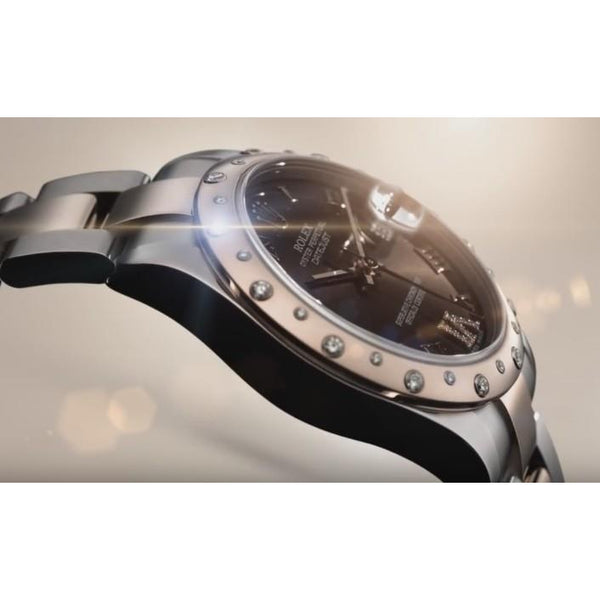 Watch Bezel Rolex Dj Midsize Watch Diamond Set Bezel Two Tone Bracelet