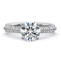 3.85 Carats Prong Set Gorgeous Round Diamond Ring
