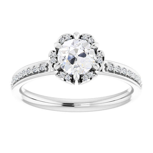 natural round diamond 3ct ring front view