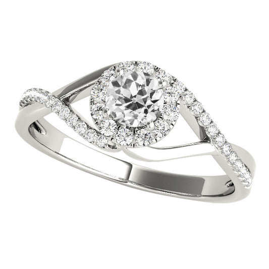 natural round diamond 3ct ring front view