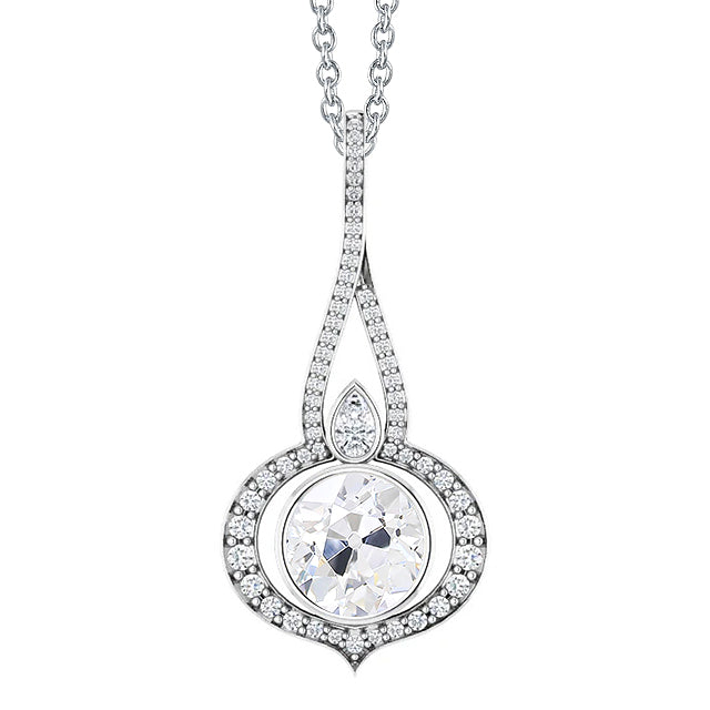 Old Miner Bezel Set Diamond Pendant