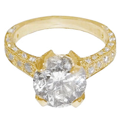 3 Ct Gorgeous Diamond Anniversary Ring Yellow Gold