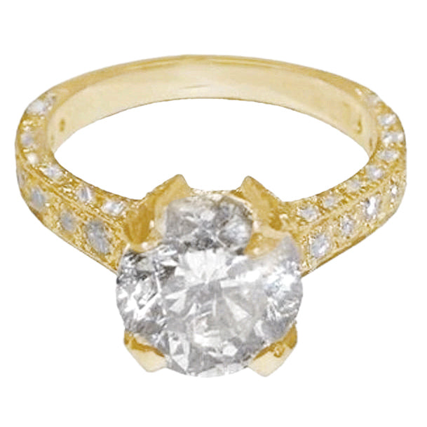 Gorgeous Diamond Anniversary Ring Yellow Gold