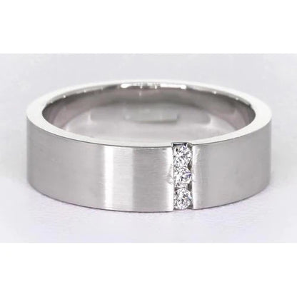 3 Diamonds Tension Set Anniversary Band Thick Shank 0.15 Carats