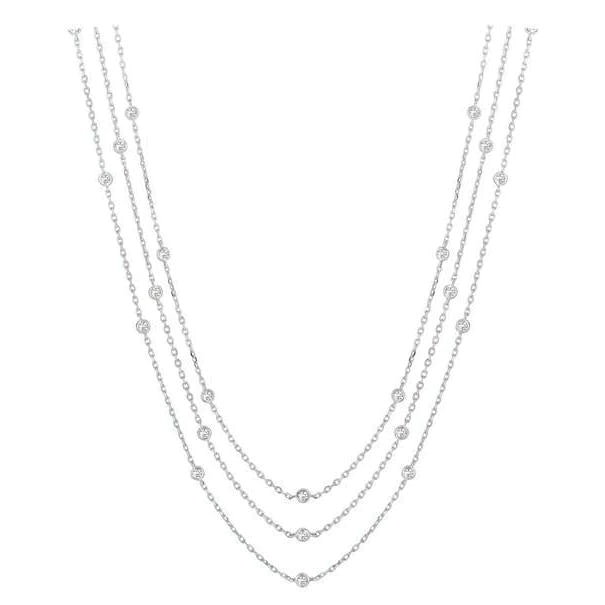 3 Row Diamond Necklace