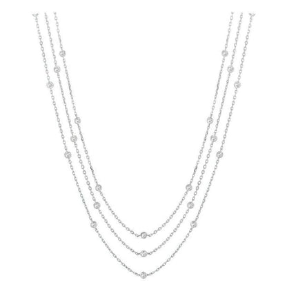 3 Row Diamond Necklace