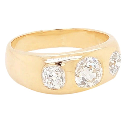 3 Stone Gypsy Diamond Wedding Band 2 Carats Old Miner 