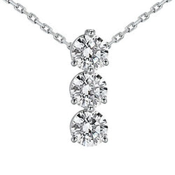 Past Present Future Journey Pendant 3 Carats Mined Diamond Jewelry