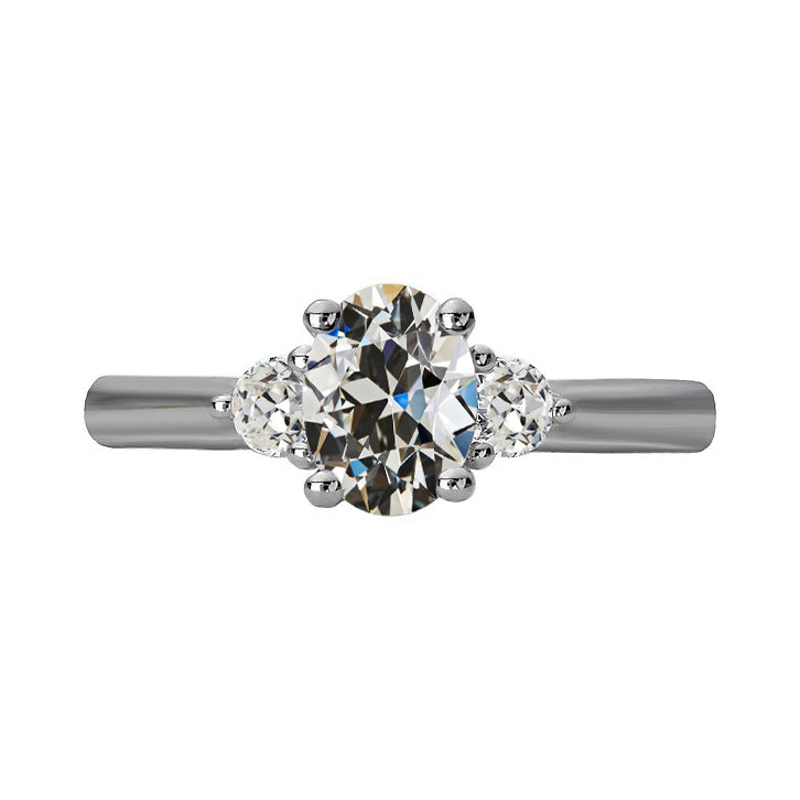 3 Stone Ring Old Miner Diamonds Gold