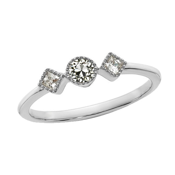 Princess & Round Old Cut Diamond