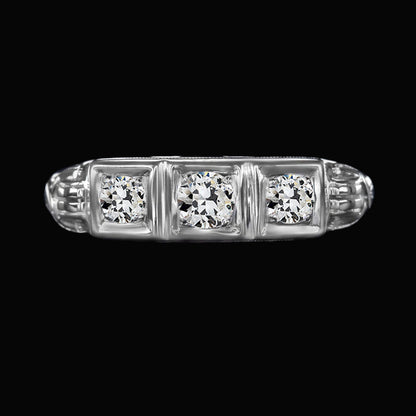 natural round diamond 1.50ct ring front view