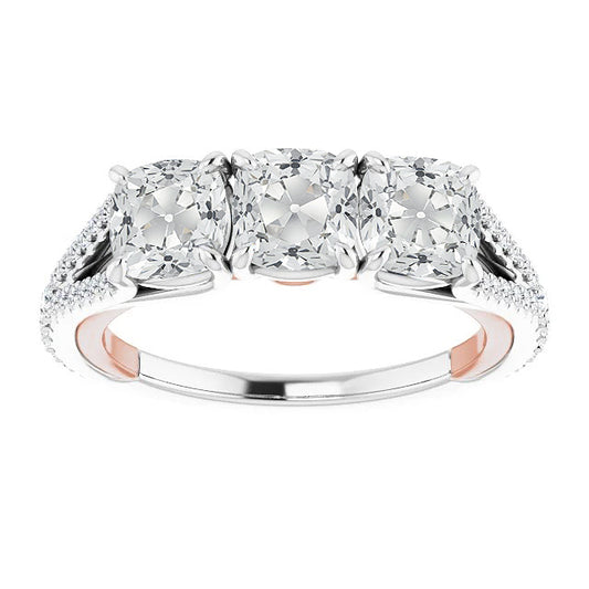 natural round diamond 8.75ct ring front view