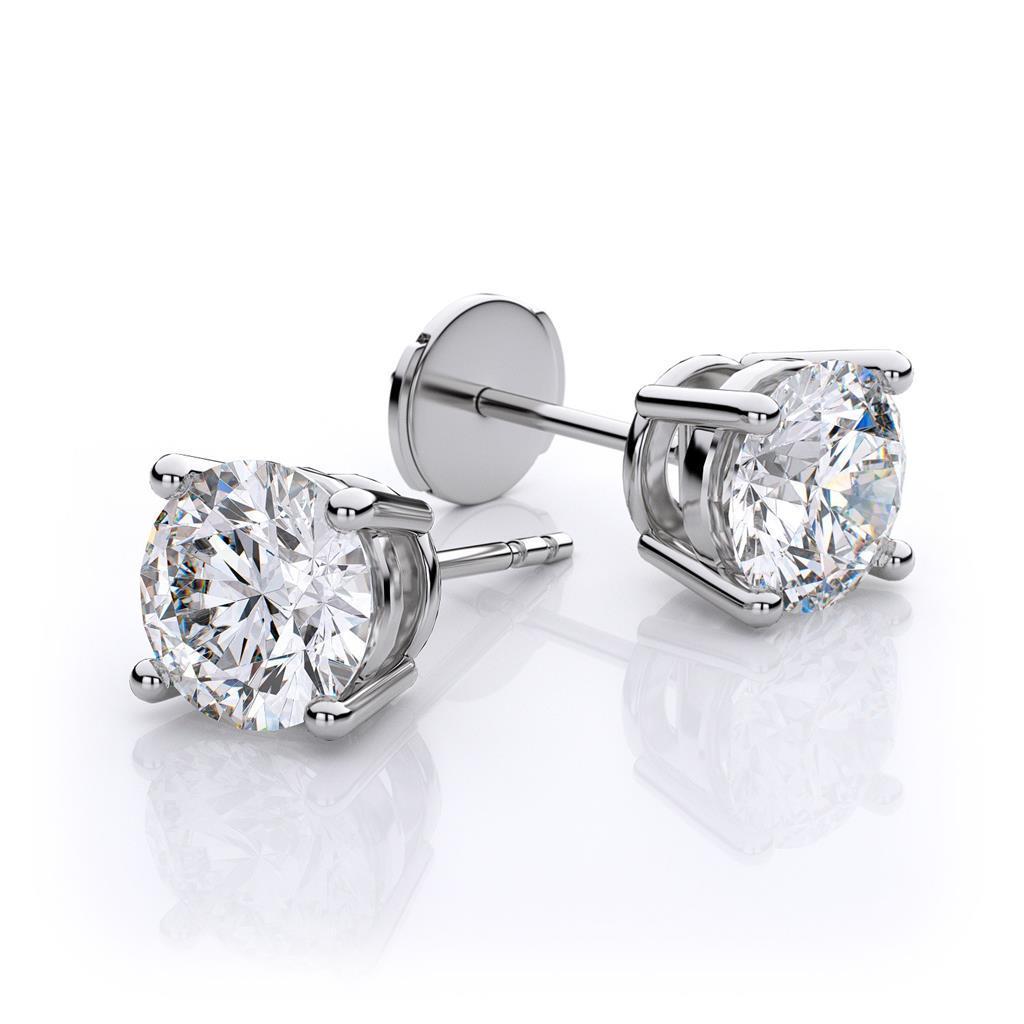 3 Carat GIA Certified Lab Grown Diamond Studs Earrings White Gold 14K