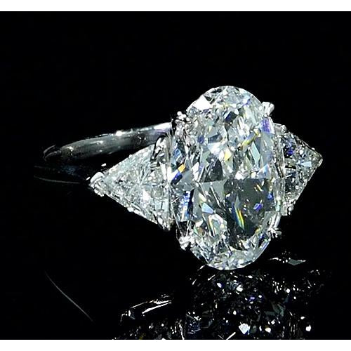 3 Stone Lab Grown Diamond Engagement Ring 8 Carats