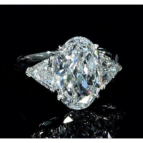 3 Stone Lab Grown Diamond Engagement Ring 8 Carats