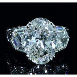 3 Stone Diamond Engagement Ring 8 Carats Vintage Style Jewelry New