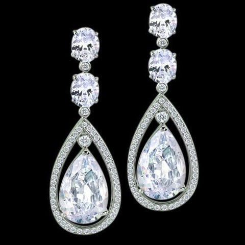 4 Carat Diamond Dangle Earring Pair Pear Diamond Drop Earring Dangle Earrings