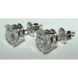4 Carat F Vs1 Round Brilliant Diamond Studs Earrings Platinum