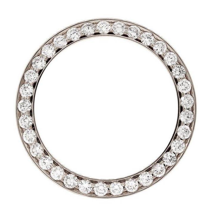 4 Carats Custom Diamond Bezel To Fit Rolex Datejust 41 Mm Watch Watch Bezel