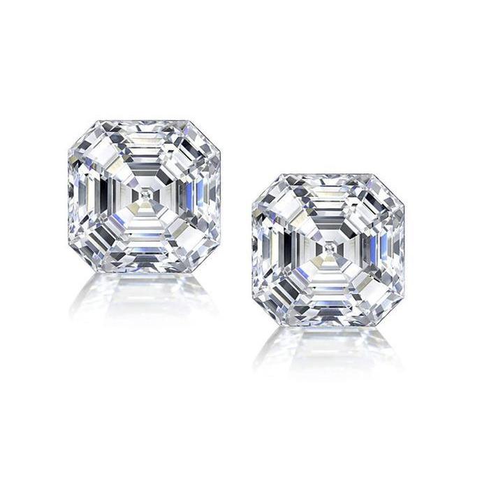 New Style Fancy Asscher Cut Diamond Studs Earring