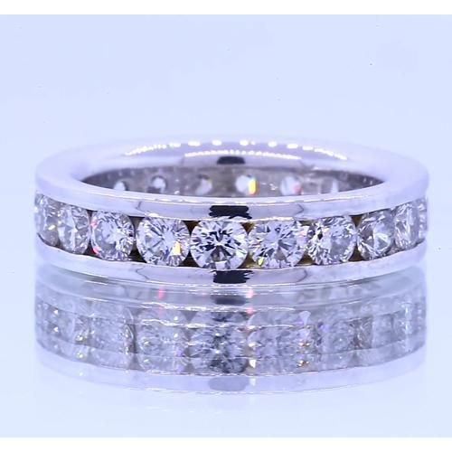 4 Carats Round Diamond Eternity Band White Gold 14K Eternity Band