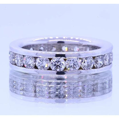 4 Carats Round Diamond Eternity Band White Gold 14K Eternity Band