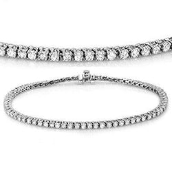 Real  4 Carats Round Diamond Tennis Bracelet Jewelry