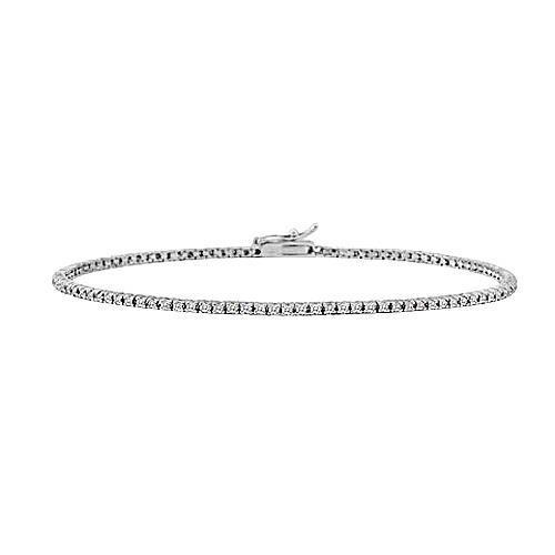4 Carats Round Prong Set Diamond Tennis Bracelet White Gold 14K Tennis Bracelet