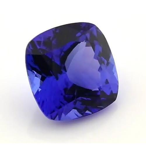 4 Ct Loose Cushion Cut Aaa Natural Tanzanite Gemstone Gemstone Loose